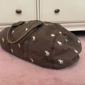 Abercrombie Brown Moose Vintage Duffle